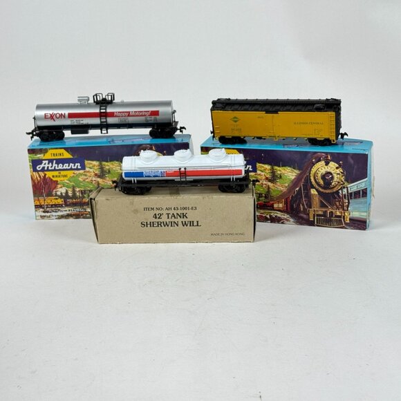 Athearn Bachmann 3 HO Train Car Exxon Tanker IC Boxcar Sherwin Williams Tanker - Picture 10 of 10